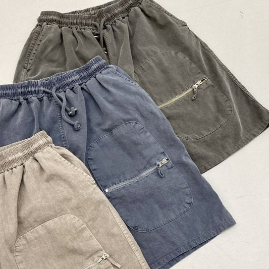 Vintage Korean shorts with cool pocket feature