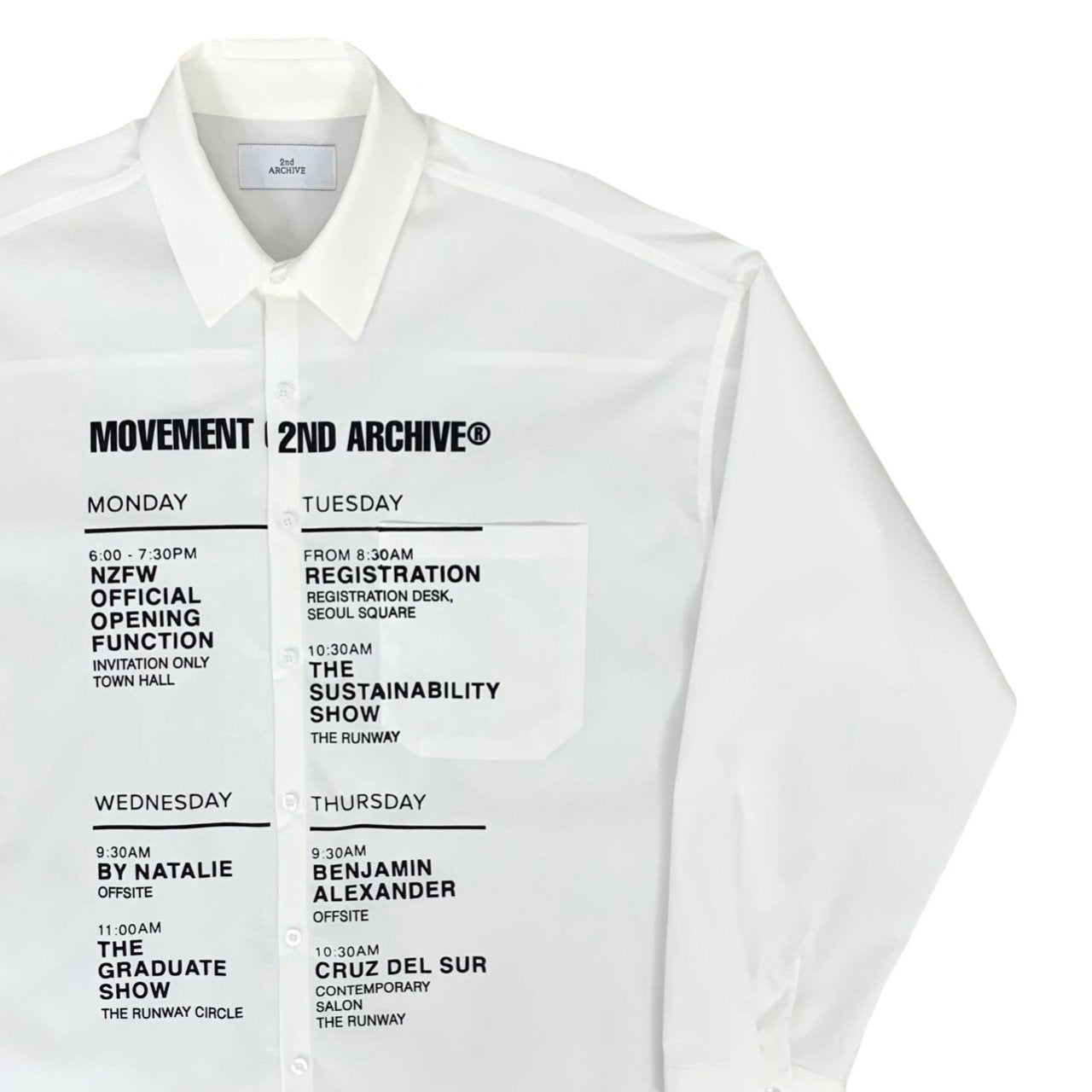 [2nd Archive] Schedule Print Shirt (SAB83)