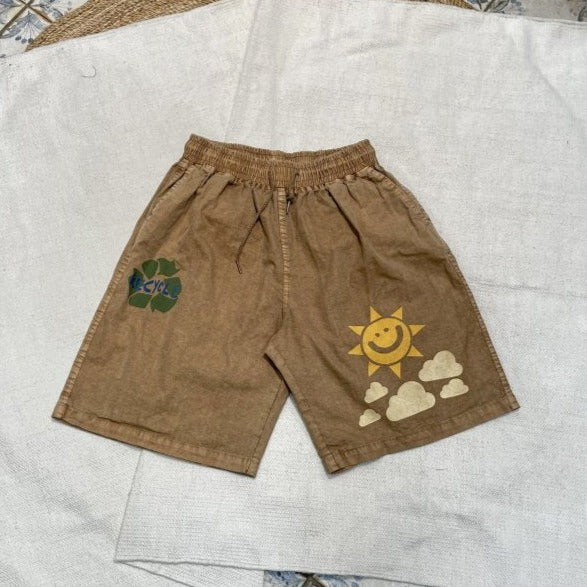 Vintage look Korean shorts, cute prints, summer-ready