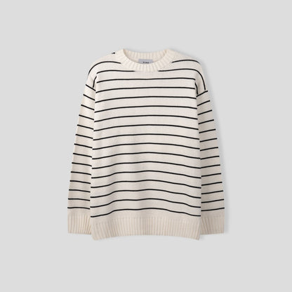 [Rumor] Striped Oversize Knit Elbow Patch Sweater (RB07)