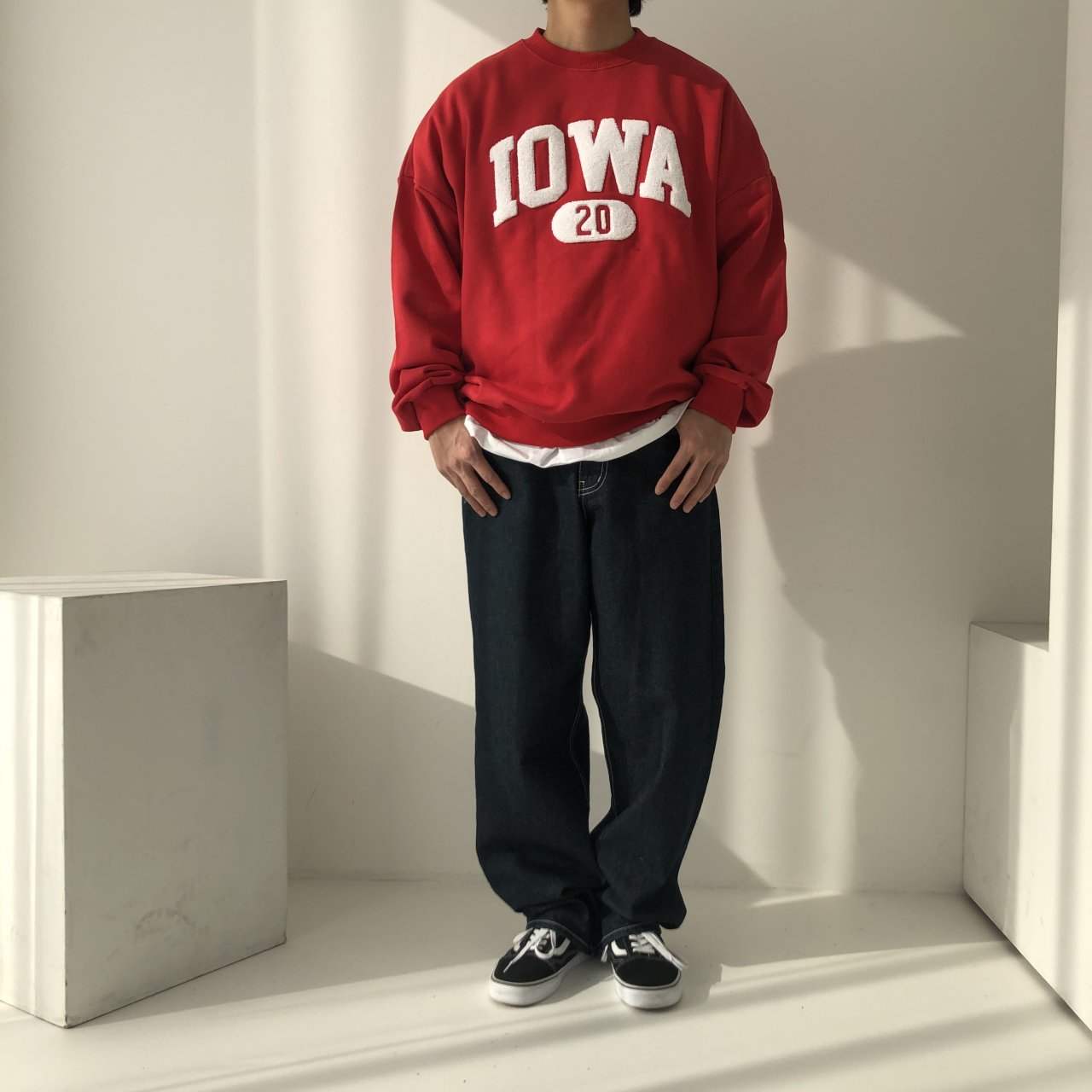 [Potato Club]  "IOWA" 3D English Lettering Sweater (PTC16)