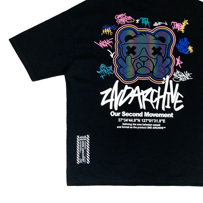 [2nd Archive]ピースベア反射Tシャツ(SAB126)