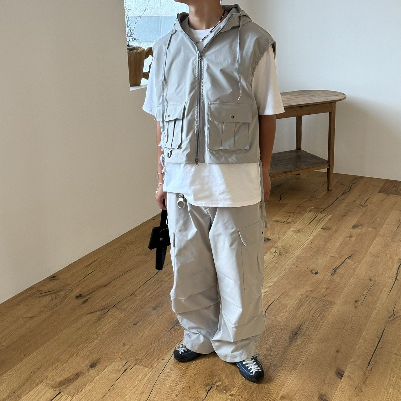 ［ By Attention］Oversized Cargo & Vest Set (BA30)