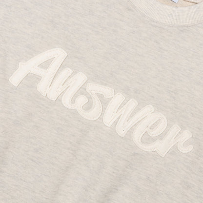 [Potato Club]  "Answer"  Embroidered  English Lettering Sweater (PTC17)