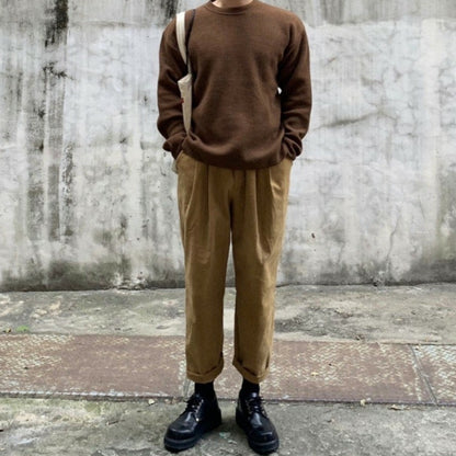 fashionable men's corduroy pants made in Korea