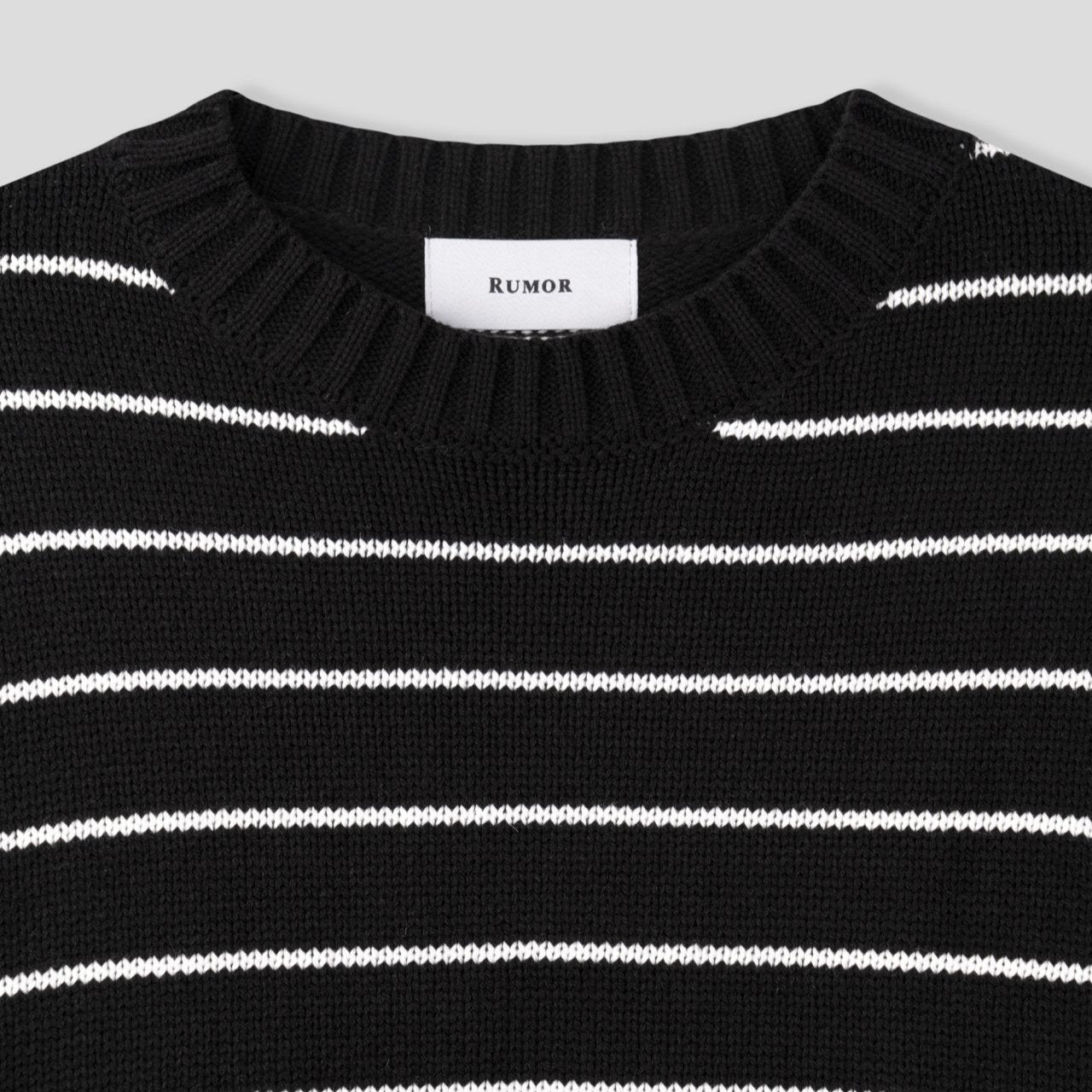 [Rumor] Striped Oversize Knit Elbow Patch Sweater (RB07)