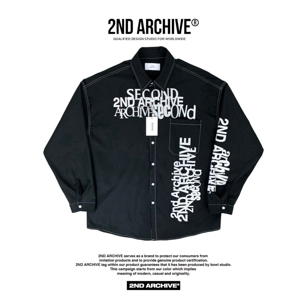 ユニセックスで楽しめる2nd Archiveの長袖ロゴシャツ