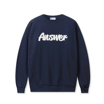 [Potato Club]  "Answer"  Embroidered  English Lettering Sweater (PTC17)