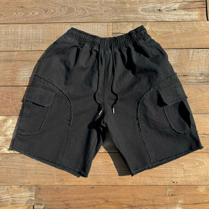 Unique cut-off shorts, Korean street style, unisex