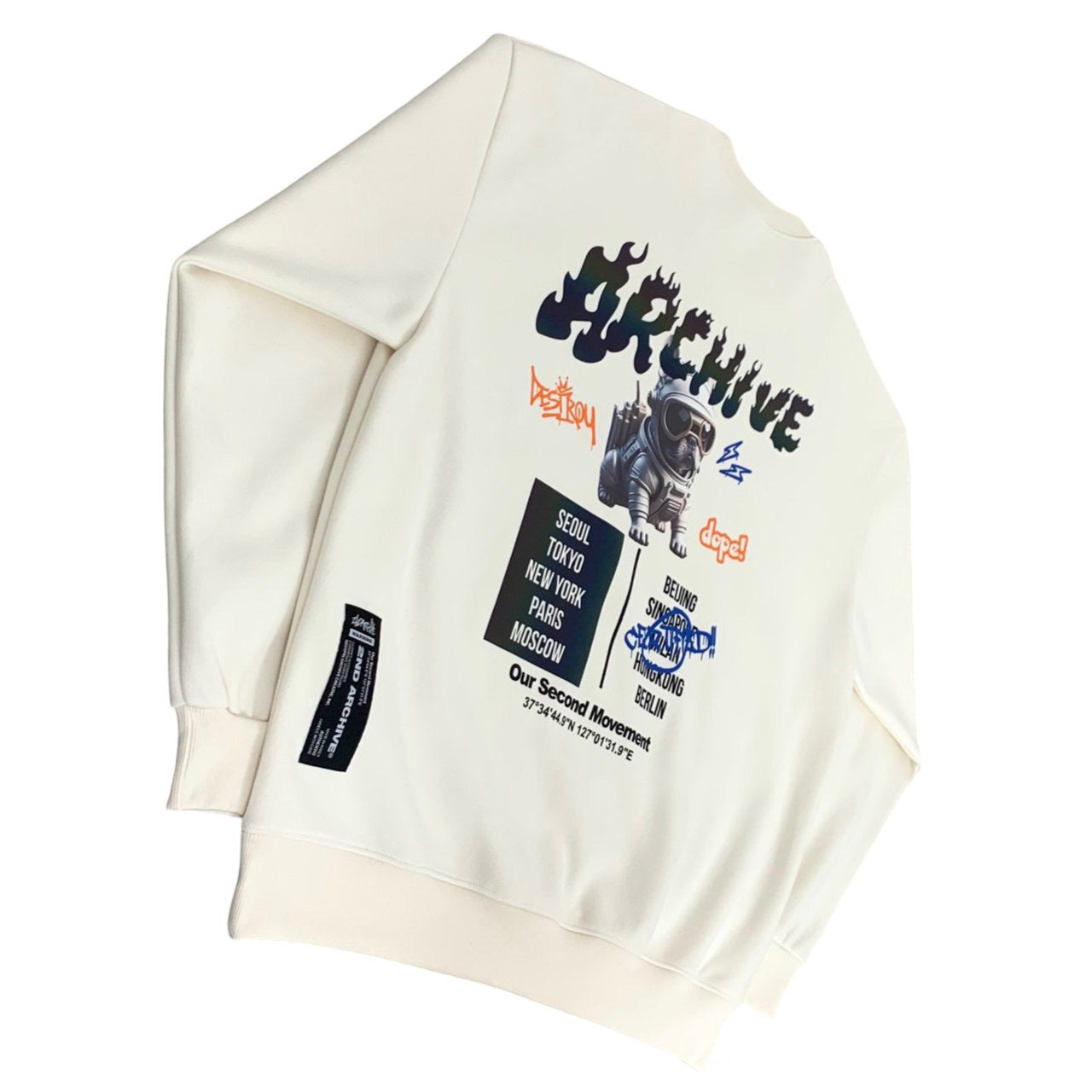 trdsUnique unisex graphic sweater from 2nd Archive made in Korea