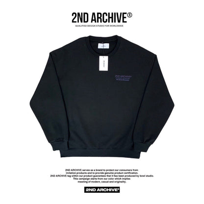 Minimalist long sleeve sweater, 2nd Archive embroidered logo