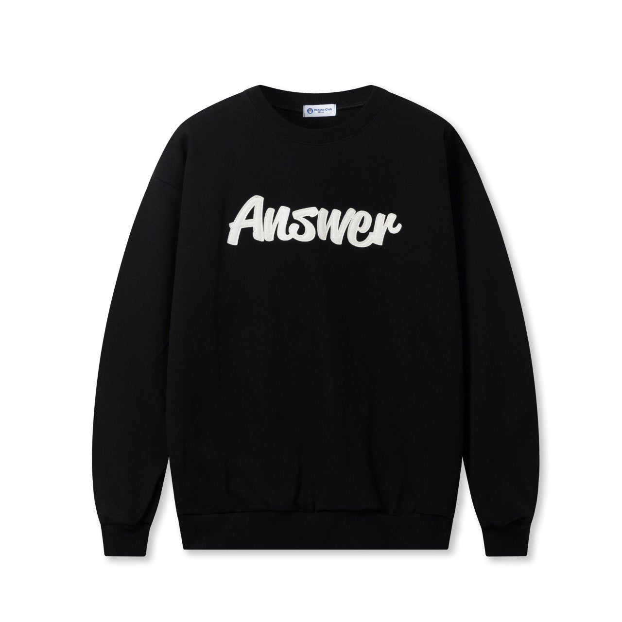 [Potato Club]  "Answer"  Embroidered  English Lettering Sweater (PTC17)