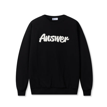 [Potato Club]  "Answer"  Embroidered  English Lettering Sweater (PTC17)