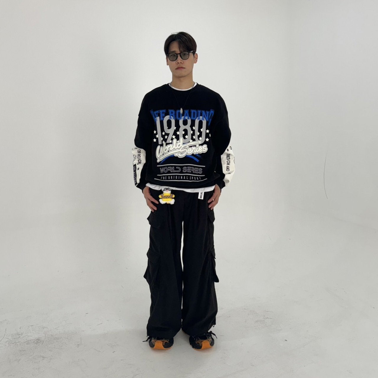 Stay on-trend with these oversized cargo pants, proudly made in Korea and perfect for embracing the latest street fashion vibes.