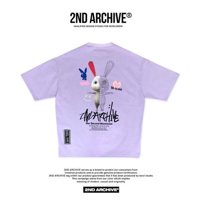 Rabbit graphic tee, 2nd Archive streetwear.