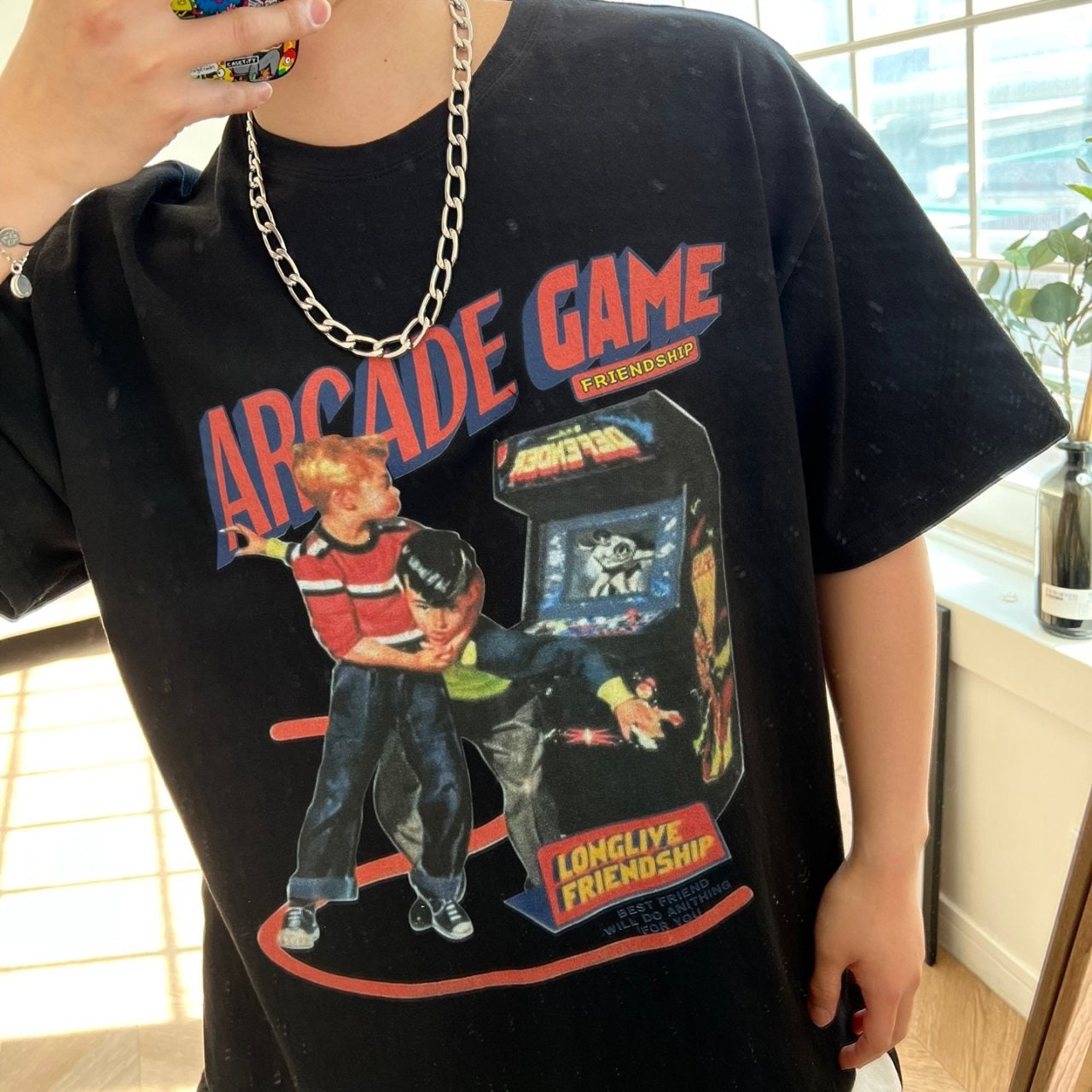 Best-selling Korean tee, vintage video game, unisex, 2 colors