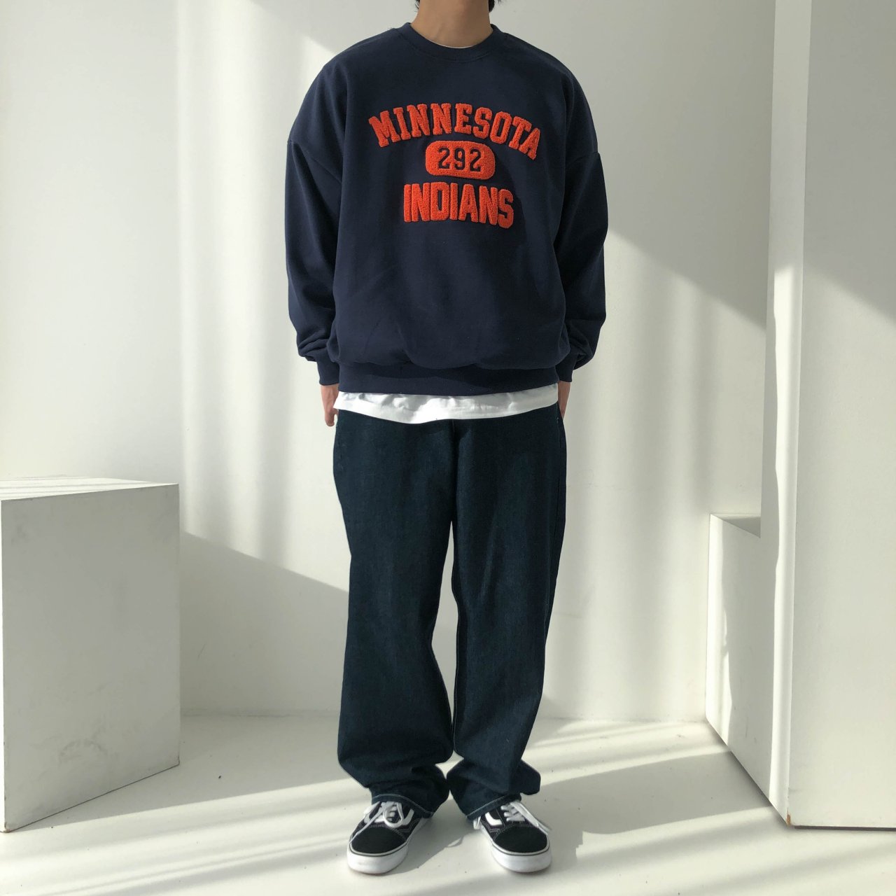 [Potato Club]  "Minnesota" 3D English Lettering Sweater (PTC18)