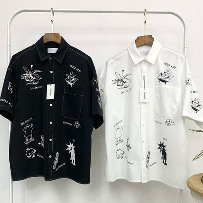 Street fashion button-up from Korea