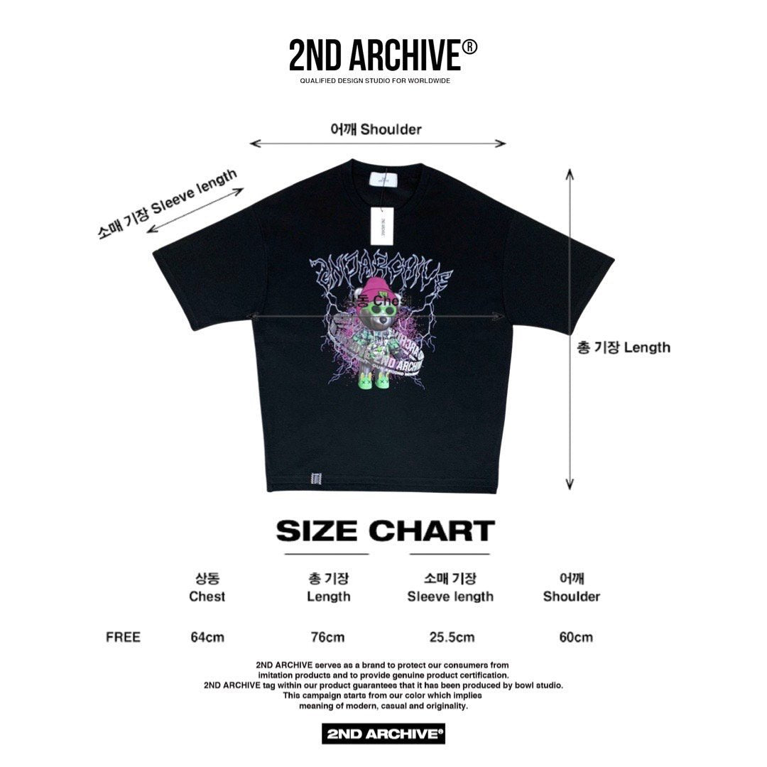 Size chart for free size graphic t shirt. 