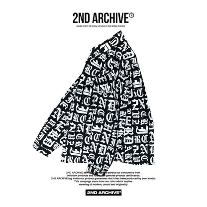 ブラック＆ホワイトのコントラストが際立つ韓国シャツ