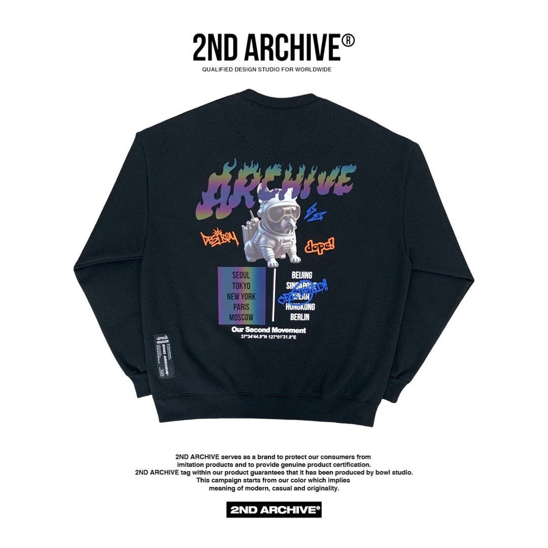 Streetwear graphic sweater Korean-made by 2nd Archive