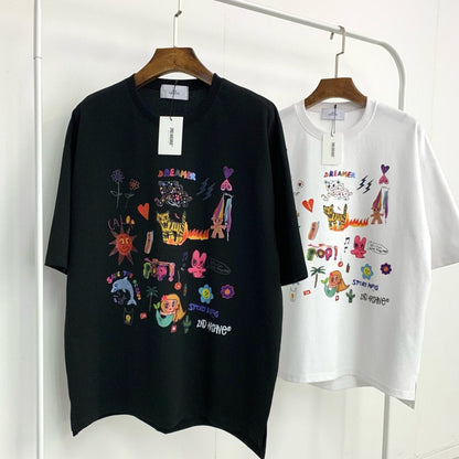 韓国製ストリートウェアTシャツ、ポップカルチャースタイル