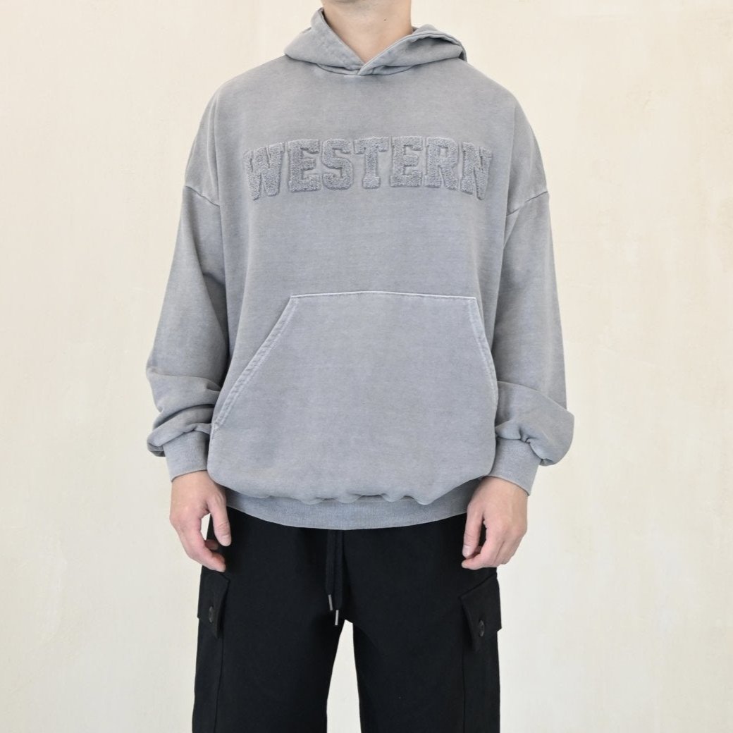 [Potato Club]  "WESTERN" Vintage Pigment Hoodie (PTC14)