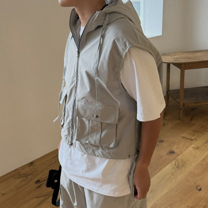 ［ By Attention］Oversized Cargo & Vest Set (BA30)