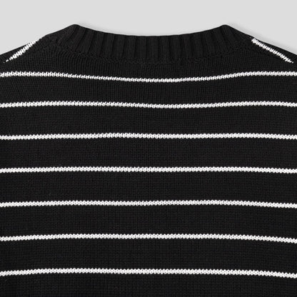 [Rumor] Striped Oversize Knit Elbow Patch Sweater (RB07)