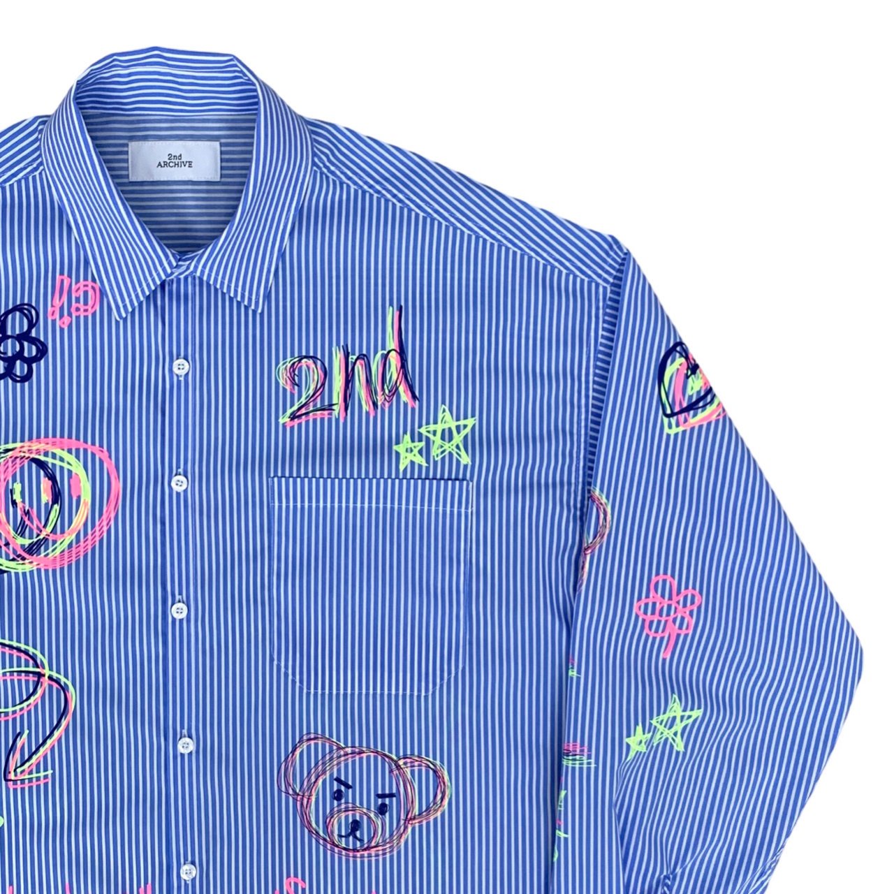 2nd Archive] サインペン グラフィティデザイン シャツ Made in Korea