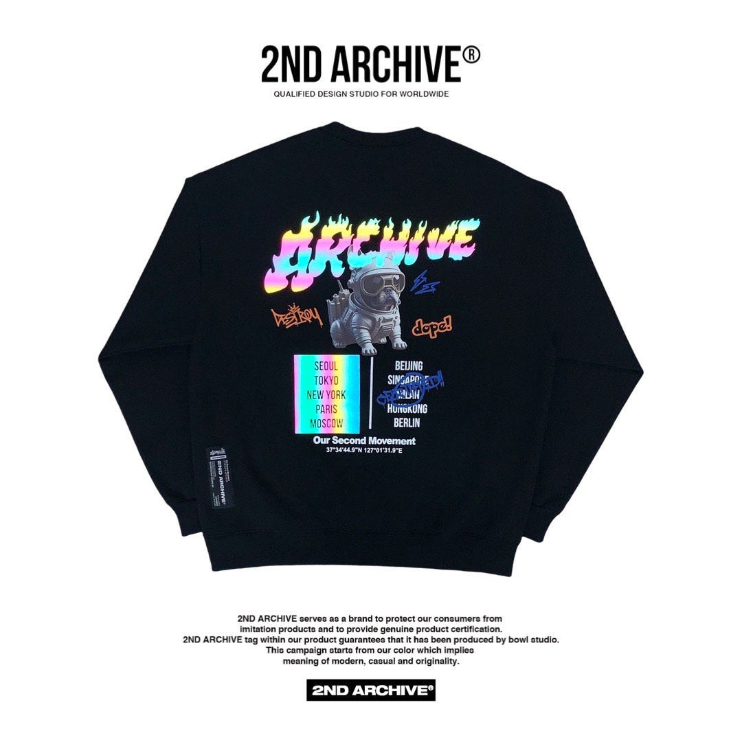 Korean fashion graphic sweater for men and women by 2nd Archive