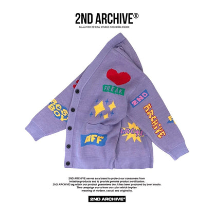 2nd Archive chic cardigan in vibrant colors