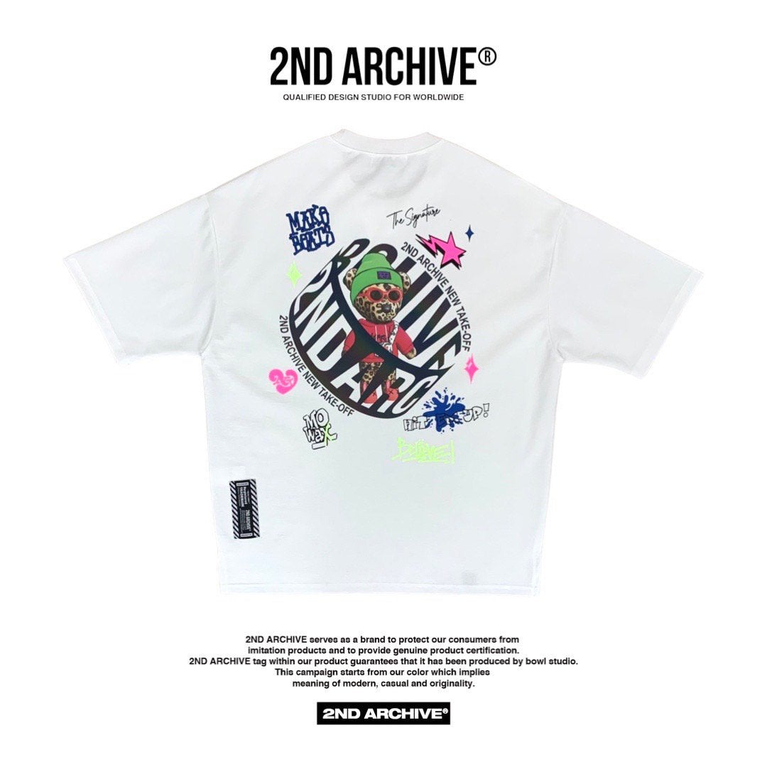 2nd Archive Teddy Bear Tee - Korean Streetwear