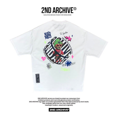 2nd Archive Teddy Bear Tee - Korean Streetwear