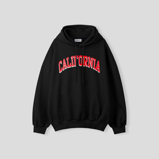 Soft fabric oversized hoodie with California graphic