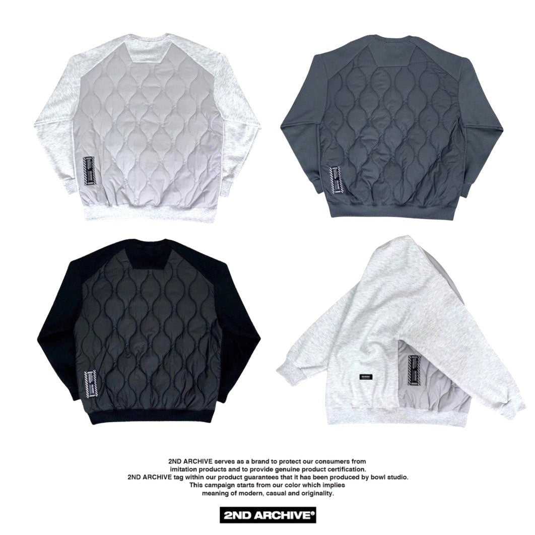 Black, light gray and dark gray best selling sweaters with padded back for warmth. 