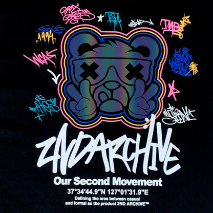 [2nd Archive]ピースベア反射Tシャツ(SAB126)