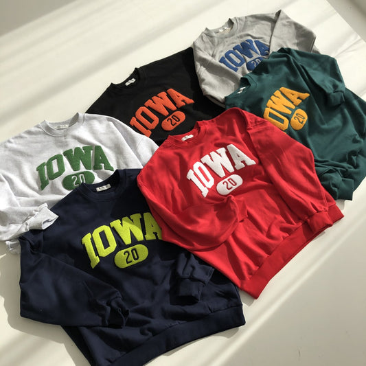 [Potato Club]  "IOWA" 3D English Lettering Sweater (PTC16)