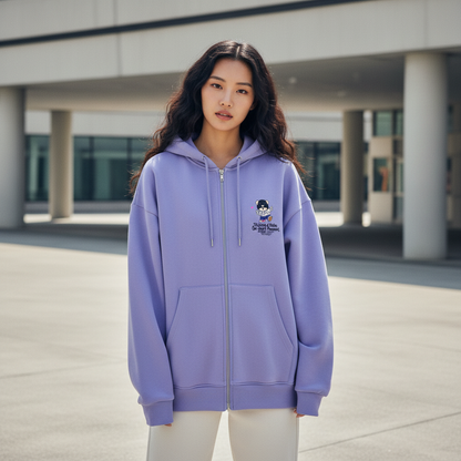 Knit Cap Bear Zip Hoodie - Front