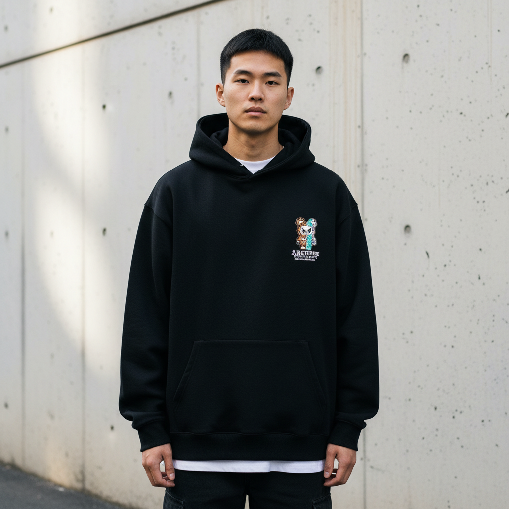 Leopard Bear Hoodie - Front