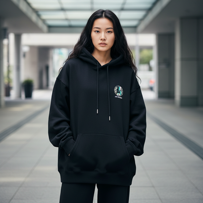 Military Circle Teddy Bear Hoodie - Front