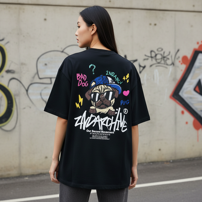 Pug Crayon T-shirt - Back View