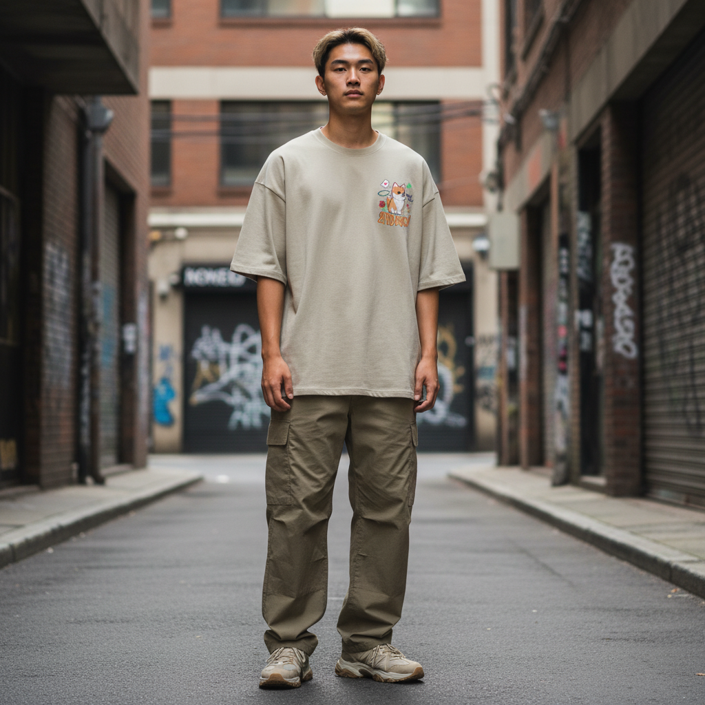 Shiba Inu Crayon Art T-shirt Lifestyle - Front