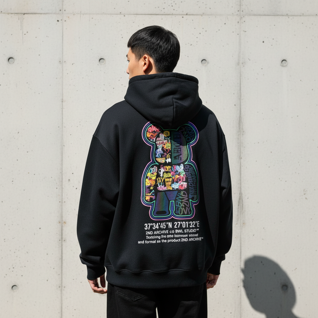 Sticker Graffiti Hoodie - Back