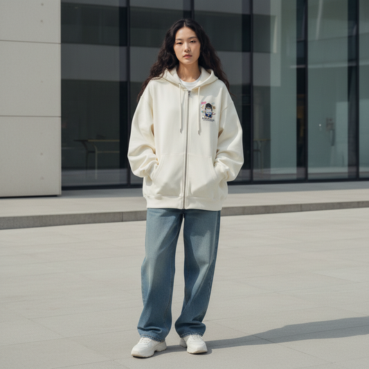 Twisted Bear Zip-up Hoodie - Front